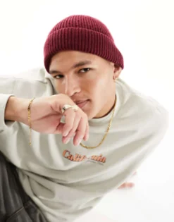 Design Fisherman Ribbed Beanie In