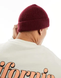 Design Fisherman Ribbed Beanie In
