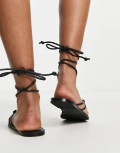 Design Flourish Bashed Hardware Flat Sandal In
