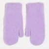 Design Fluffy Mittens In Purple