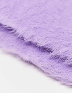 Design Fluffy Mittens In Purple