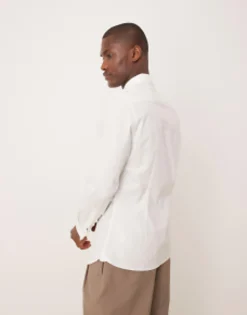 Design Formal Skinny Fit Oxford Shirt With Double Cuff In