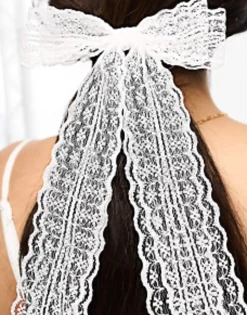 Design Hairband With Lace Bow Detail In
