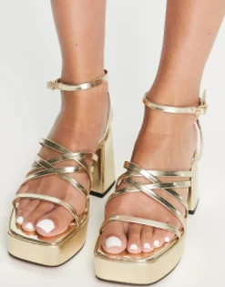 Design Hanon Strappy Platform Heeled Sandals In