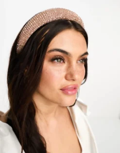 Design Headband With Faceted Bead Detail In