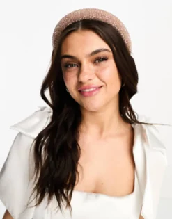 Design Headband With Faceted Bead Detail In