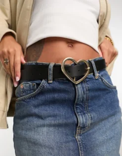 Design Heart Buckle Waist And Hip Jeans Belt
