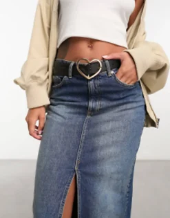 Design Heart Buckle Waist And Hip Jeans Belt