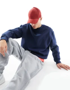 Design Heavyweight Oversized Hoodie In Navy - Navy