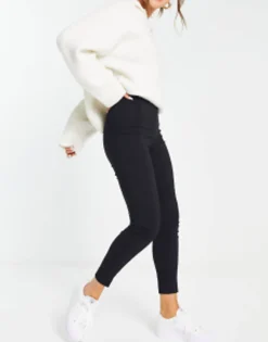 Design High Waist Trousers Skinny Fit In