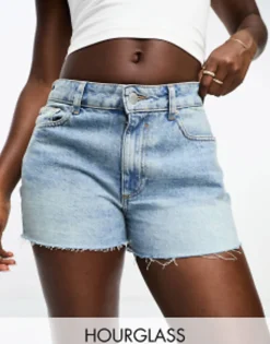 Design Hourglass Denim Relaxed Short In Blue
