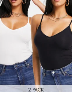 Design Hourglass Ultimate Cami With V-Neck In 2 Pack Save