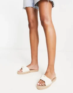Design Jade Knotted Espadrille Mules In
