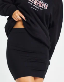 Design Jersey Pencil Mini Skirt In