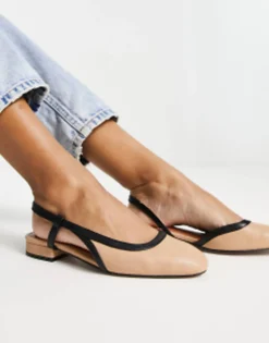 Design Latte Round Toe Sling Back Ballet In