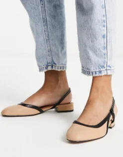 Design Latte Round Toe Sling Back Ballet In