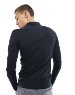 Design Long Sleeve Muscle Fit Polo In