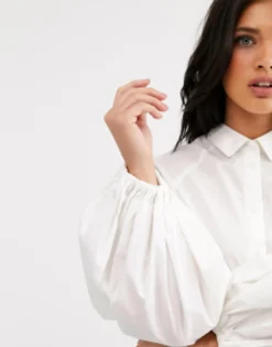 Design Long Volume Sleeve Shirt In Cotton In
