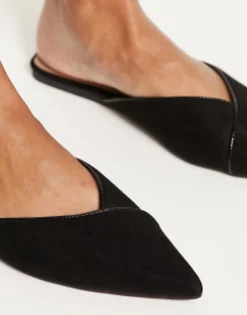 Design Luna Pointed Ballet Mules In