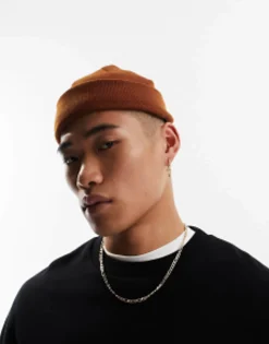 Design Mini Fisherman Ribbed Beanie In