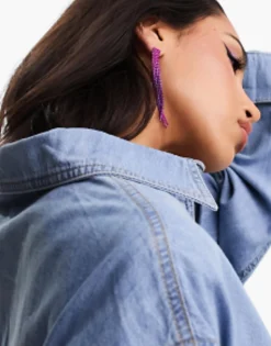 Design Minimal Denim Shirt In Lightwash