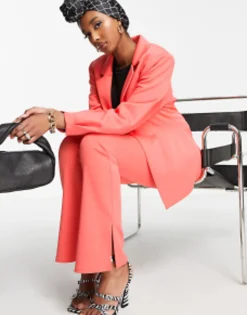 Design Mix & Match Jersey Pop Suit In Coral
