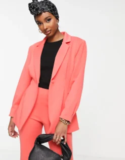 Design Mix & Match Jersey Pop Suit In Coral