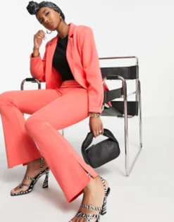 Design Mix & Match Jersey Pop Suit In Coral