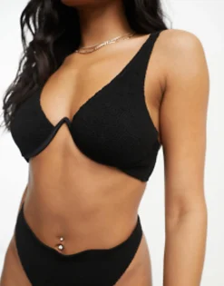 Design Mix And Match Crinkle Monowire Bikini Top In