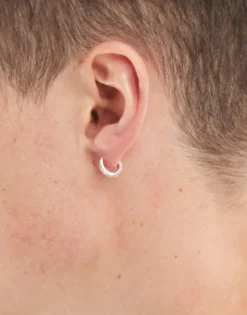 Design 9Mm Hoop Earrings In Real Plate