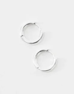 Design 9Mm Hoop Earrings In Real Plate