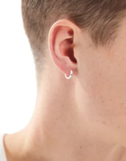 Design 9Mm Hoop Earrings In Real Plate