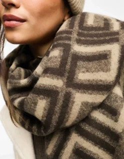 Design Monogram Jacquard Print Blanket Scarf In