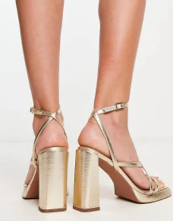 Design Nashville Strappy Platform Heeled Sandals In