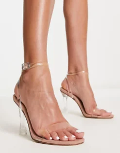 Design Notion Barely There Heeled Sandals In