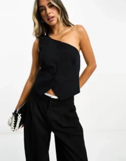 Design One Shoulder Waistcoat In