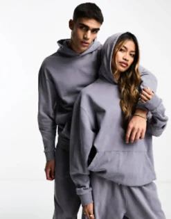 Design Oversized Mix & Match In Washed Charcoal With Embroidery