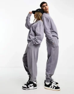 Design Oversized Mix & Match In Washed Charcoal With Embroidery