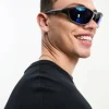 Design Oversized Racer Sunglasses In Gunmetal