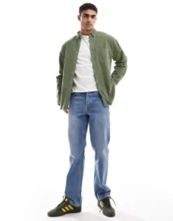 Design Oversized 90S Style Cord Shirt In