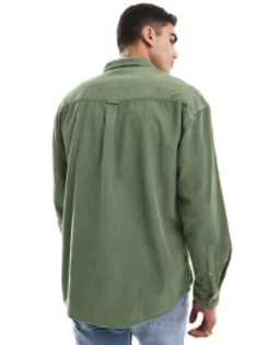 Design Oversized 90S Style Cord Shirt In