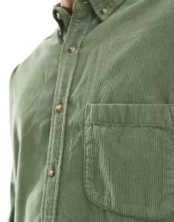 Design Oversized 90S Style Cord Shirt In