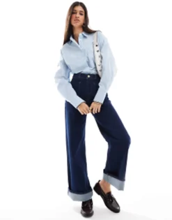 Design Oxford Shirt In Blue And White Stripe
