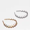 Design Pack Of 2 Hair Comb Headband In Brown And Tort