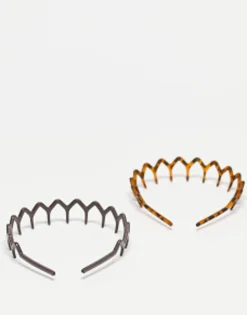Design Pack Of 2 Hair Comb Headband In Brown And Tort