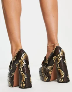 Design Perla Platform Heeled Loafers In