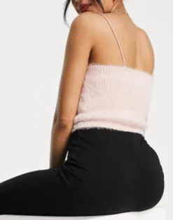 Design Petite Basic Wide Leg Jersey Trouser In