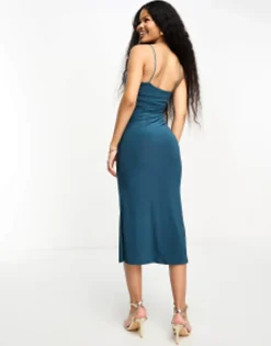 Design Petite Gold Trim Cut Out Cami Midi In