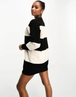Design Petite Knitted Jumper Mini Dress With Crew Neck In