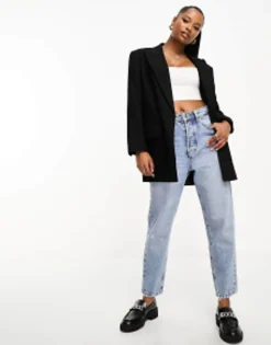 Design Petite Long Line Perfect Blazer In